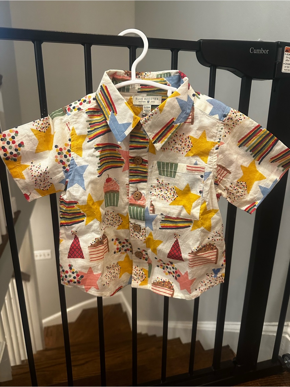 Kids' Multicolor Party Print Short Sleeve Shirt